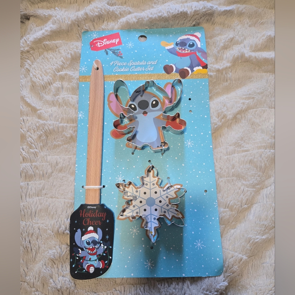 Disney Stitch Blue Silicone Spatula Set NWT (Gift With Purchase Only)